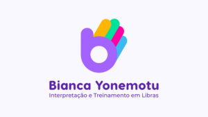 Logo de Bianca Yonemotu Interpretação de Libras feito por Caroline Dadalto Designer